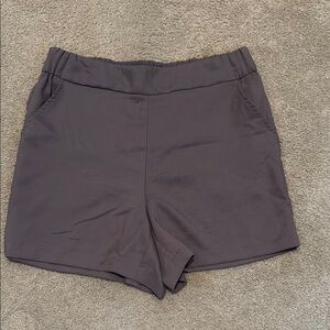 Nine West Grayish Brown Shorts with Elastic Waistband